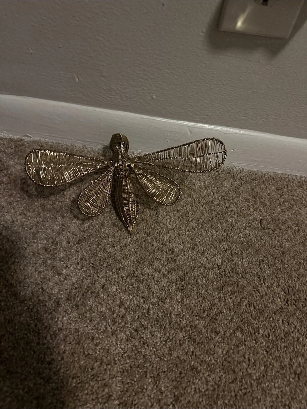Gold Dragonfly Wire Wall Decor - Brand